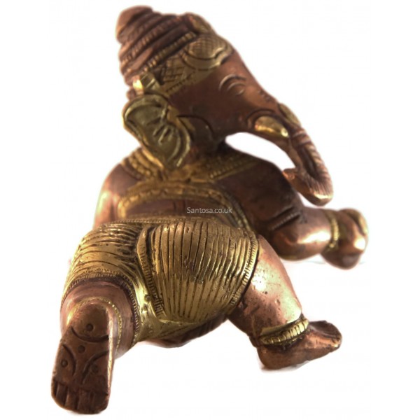 Baby Ganesh Statue Copper & Brass 9cm