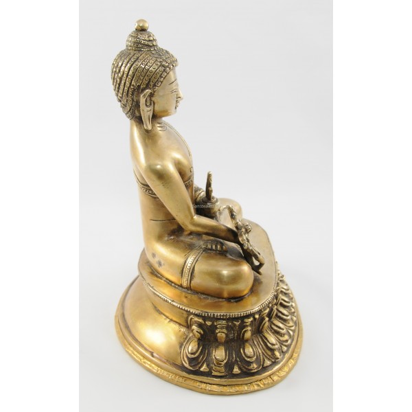 Medicine Buddha Statue Natural Finish 25cm