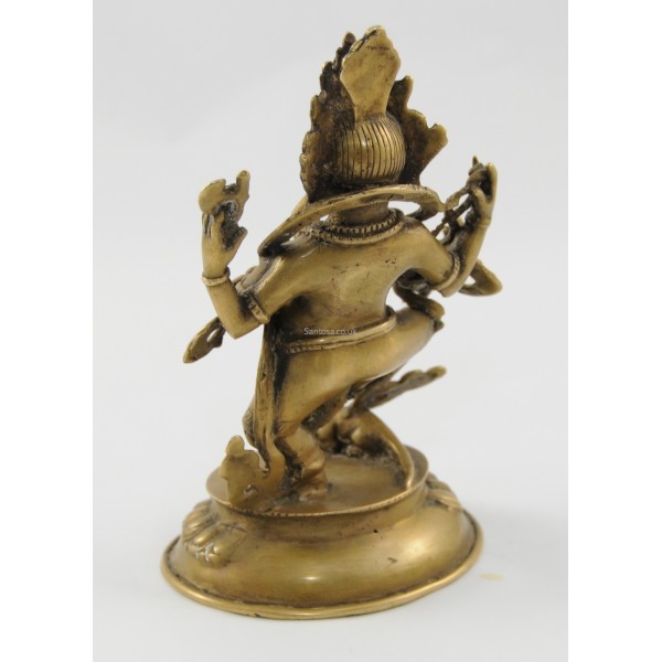Dancing Ganesh Statue Antique Finish 15cm