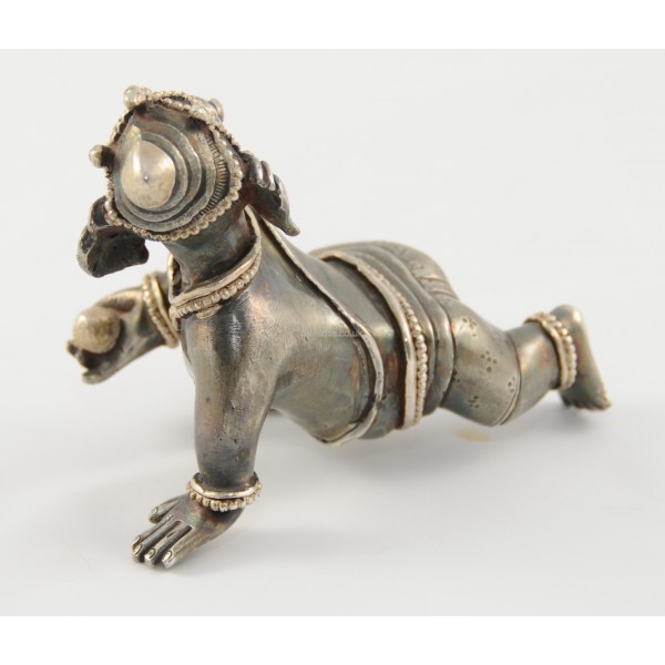 Baby Ganesh Copper Iron Patina 12cm