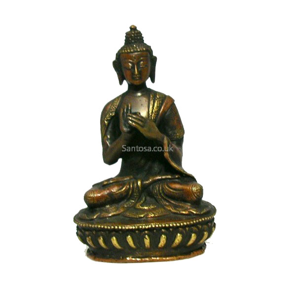 Vairochana Buddha Statue Bronze 19cm