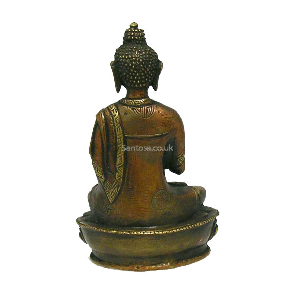 Vairochana Buddha Statue Bronze 19cm