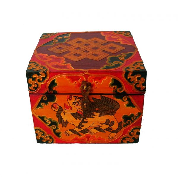 Tibetan Wooden Box Eternal Knot