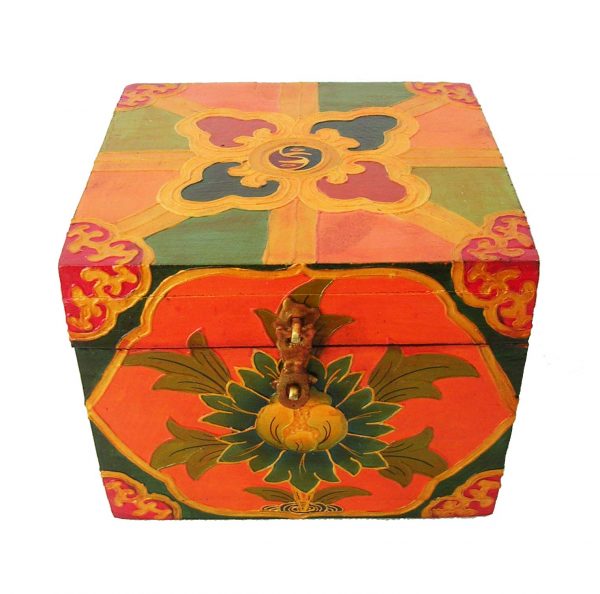 Tibetan Wooden Box Yin Yang