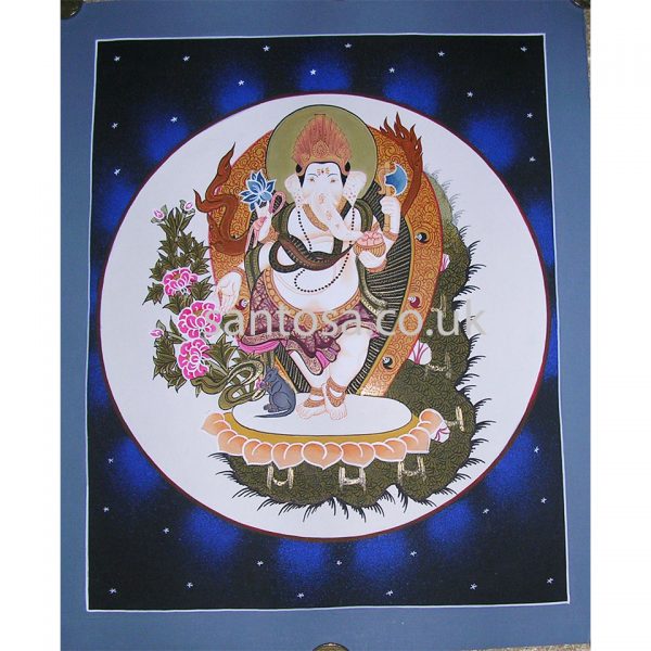 Ganesh Thangka Shrew 40cm x 33cm