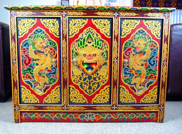 Tibetan Three Door Cabinet