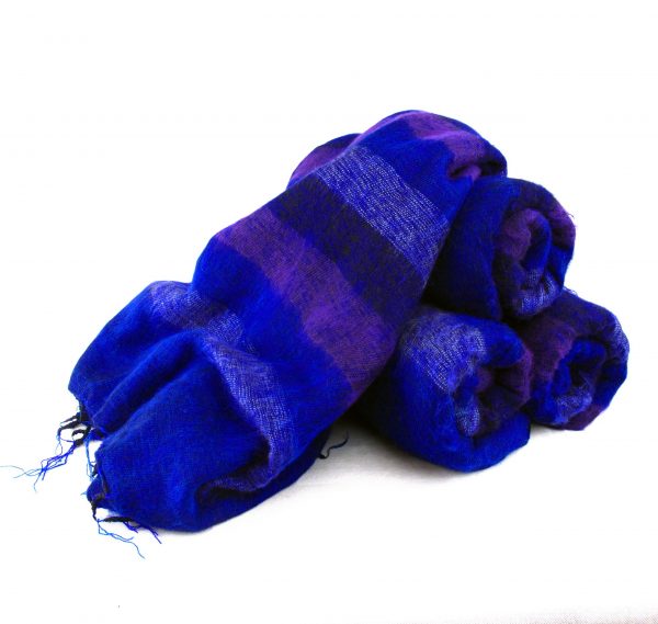Himalayan 'Yak Wool' Shawl - All the Blues
