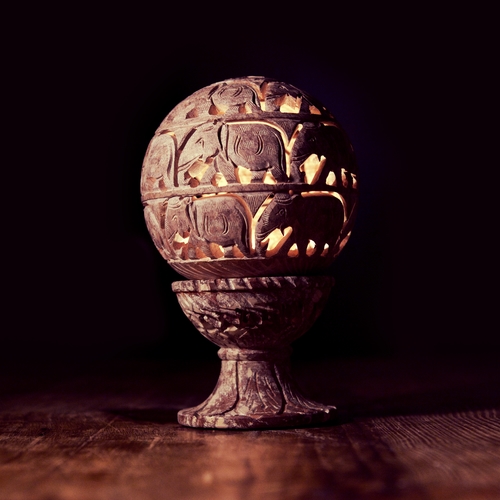 Dalit Soapstone Light Sphere on a Stand (Large)