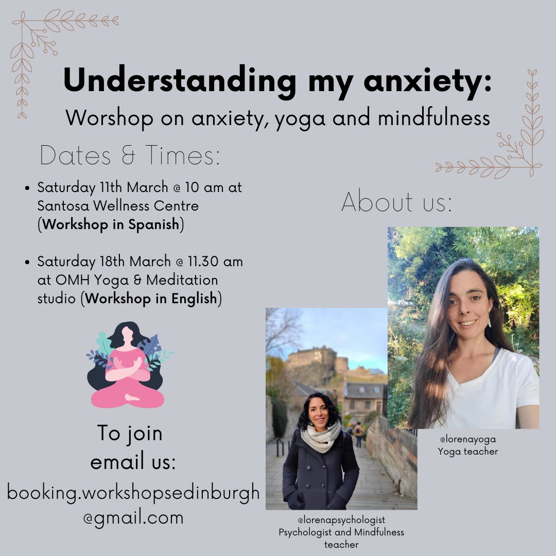 Understanding my anxiety: workshop about anxiety, yoga and mindfulness