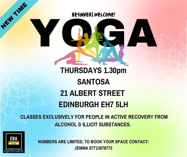 Poster for ERA Group Yoga at Santosa Edinburgh