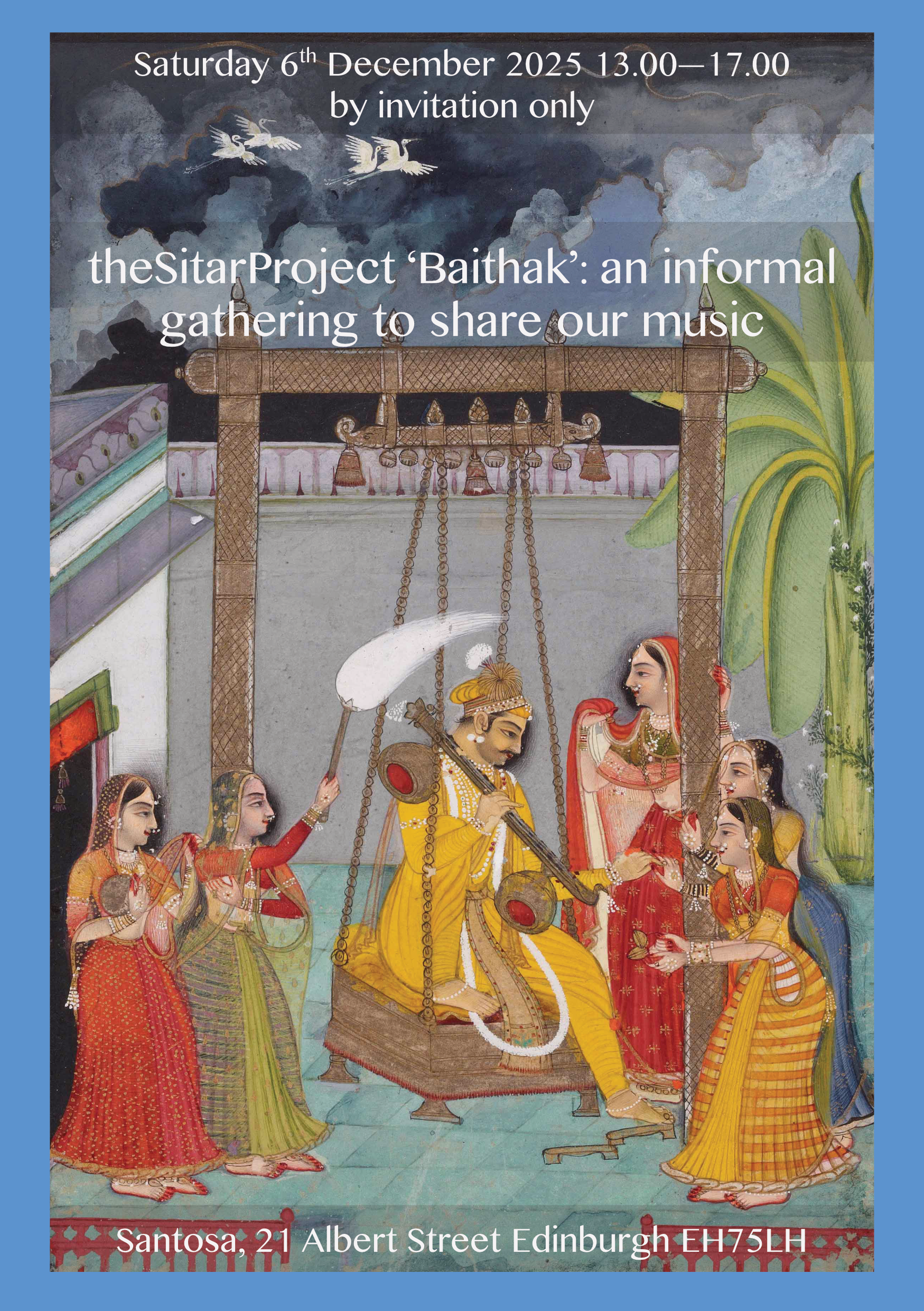 The Sitar Project Baithak Poster for event at Santosa Edinburgh 6 December 2025